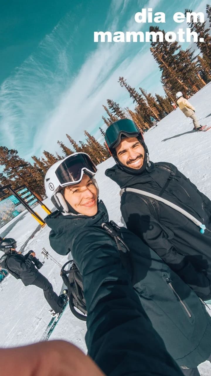 Um dia esquiando em Mammoth