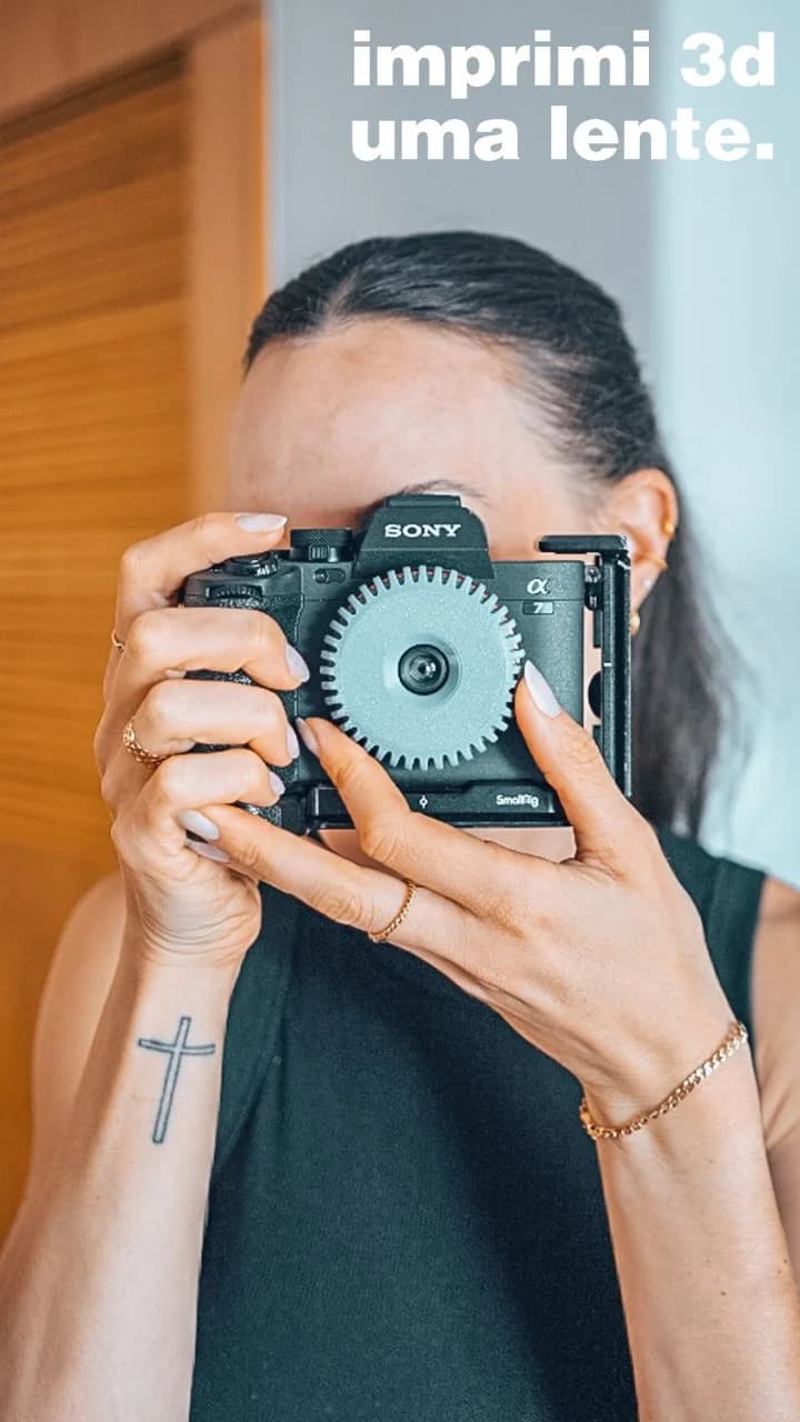 Imprimi 3D uma lente para a minha câmera
